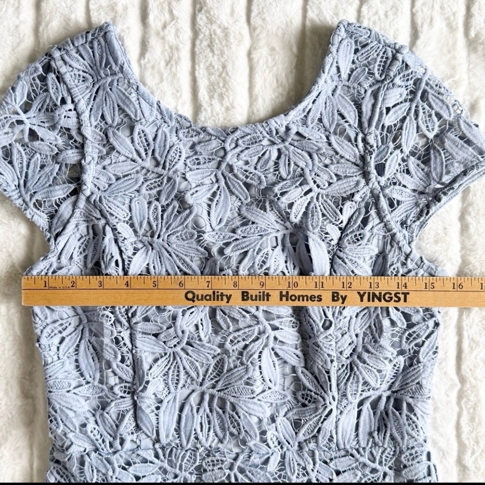 Lulus Right Sheer Right Now Periwinkle Blue Lace Bodycon Dress NEW Size Medium - Picture 14 of 16